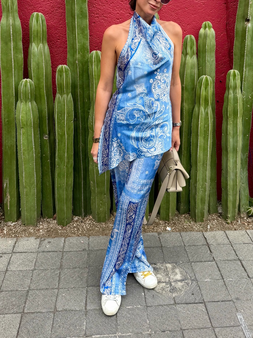 Blue Paisley Two Piece Set